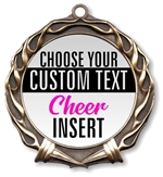 Cheer Full Color Custom Text Insert Medal