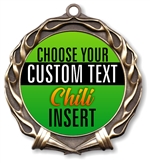 Chili Cook-off Full Color Custom Text Insert Medal