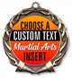 Martial Arts Full Color Custom Text Insert Medal