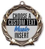 Music Full Color Custom Text Insert Medal