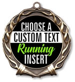 Running Full Color Custom Text Insert Medal