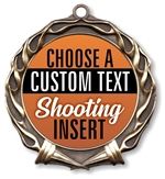 Shooting Full Color Custom Text Insert Medal