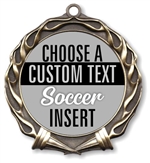 Soccer Full Color Custom Text Insert Medal