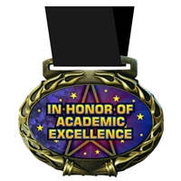 Academic Excellence Medal in Jam Oval Insert | Reading Award Medal