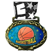 Basketball Medal in Jam Oval Insert | Basketball Award Medal