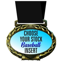 Baseball Full Color Insert Medal