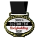 Custom Text Female Body Building Medal in Jam Oval Insert | Female Body Building Award Medal with Custom Text