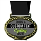 Custom Text Cycling Medal in Jam Oval Insert | Cycling Award Medal with Custom Text