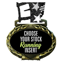 Running Full Color Insert Medal