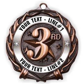 Custom Text 3rd Place Medal