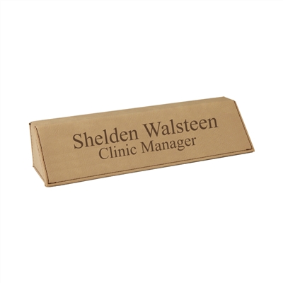 Leather Desk Nameplate