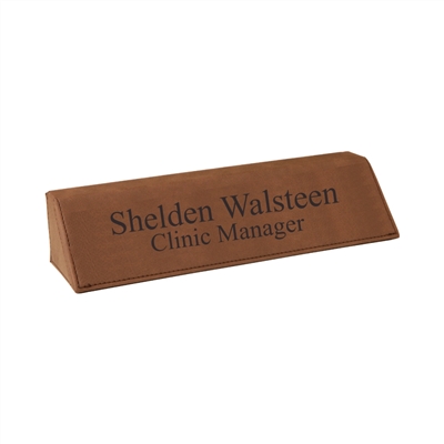 Leather Desk Nameplate