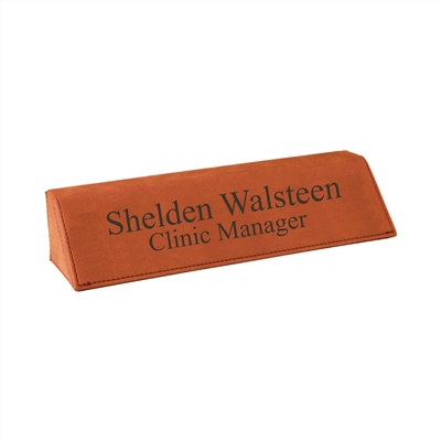 Leather Desk Nameplate