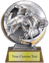 Wrestling Sculpted Resin Trophy
