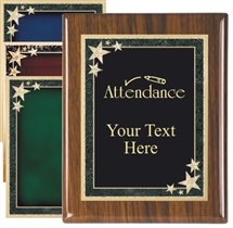 Piano Finish Attendance Award Plaque