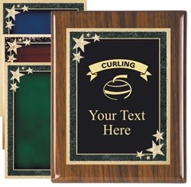 Piano Finish Curling Award Plaque