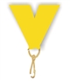 Yellow Snap Clip "V" Neck Medal Ribbon