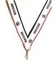 Red/White/Blue Soccer Snap Clip "V" Neck Medal Ribbon