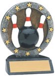 Bowling Sculpted Resin Trophy