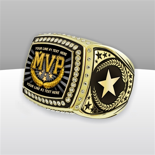 Gigantic Custom Text Champion MVP Ring