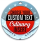 Culinary Full Color Custom Text Insert Medal