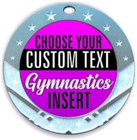 Gymnastics Full Color Custom Text Insert Medal