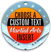 Martial Arts Full Color Custom Text Insert Medal