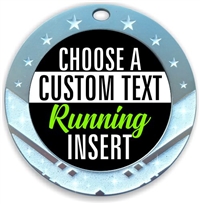 Running Full Color Custom Text Insert Medal