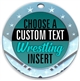 Wrestling Full Color Custom Text Insert Medal