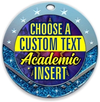 Academic Full Color Custom Text Insert Medal