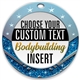 Male Body Building Full Color Custom Text Insert Medal