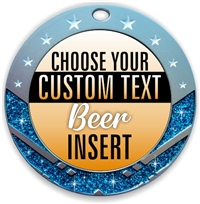 Beer Full Color Custom Text Insert Medal