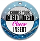 Cheer Full Color Custom Text Insert Medal