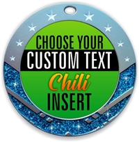 Chili Cook-off Full Color Custom Text Insert Medal