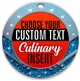 Culinary Full Color Custom Text Insert Medal