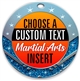 Martial Arts Full Color Custom Text Insert Medal