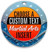 Martial Arts Full Color Custom Text Insert Medal