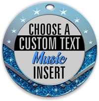 Music Full Color Custom Text Insert Medal