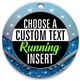 Running Full Color Custom Text Insert Medal