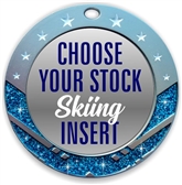 Skiing Full Color Insert Medal