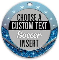 Soccer Full Color Custom Text Insert Medal