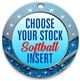 Softball Full Color Insert Medal