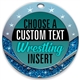 Wrestling Full Color Custom Text Insert Medal