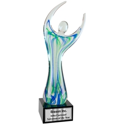 Glass Art Awards, leader, blue, individual