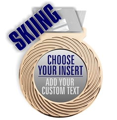 Skiing Full Color Insert Medal