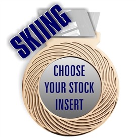 Skiing Full Color Insert Medal