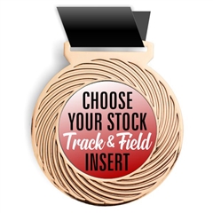 Track and Field Full Color Insert Medal