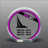 Full Color Printed Sailing Acrylic Award