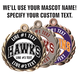 Custom Team Name/Mascot Award Medal