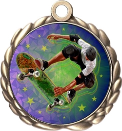 Skateboard Award Medal